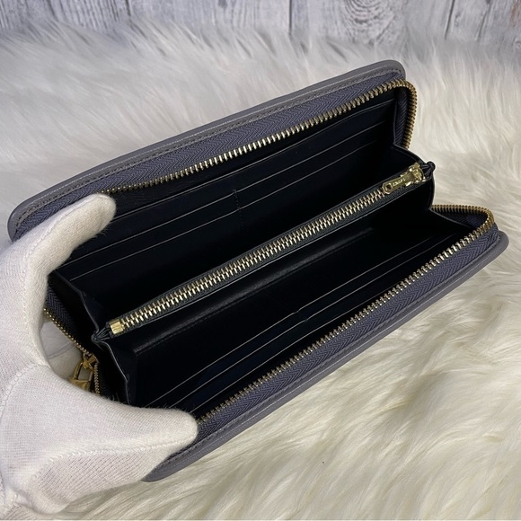 LOEWE continental leather zip wallet in gray - Picture 9 of 14